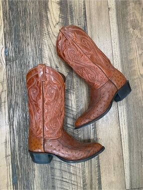 Tony Lama Ostrich boots men 8.5